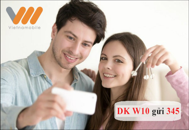 Đăng ký gói W10 Vietnamobile nhận ngay 450MB DATA